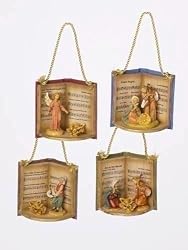 Fontanini Religious Green Songbook Christmas Ornament #56200