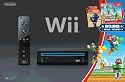 Wii Black Console with New Super Mario Brothers Wii and Music CD