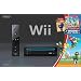 Wii Black Console with New Super Mario Brothers Wii and Music CD