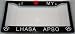 Paw Prints Black Plastic I Love My Lhasa Apso License Plate Frame Paw Prints Black Plastic I Love My Lhasa Apso License Plate Frame