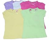 Toddler Girls' Cotton Shirt with Bow and Cap Sleeves