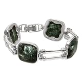 Seraphinite, "Angel Stone Collection" Link Set in .925 Sterling Silver, 7"