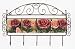 ROSE 3-D 4 Tile Horizontal Metal Wall Hanger Key Hook Towel Rack *NEW*!