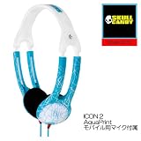 Skullcandy（スカルキャンディーヘッドホン）／Icon 2 Headphone(Aqua Print)ヘッドフォンの画像
