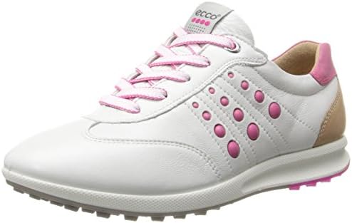 ECCO Women's Street EVO One Luxe Golf Shoe,White/Candy,37 EU/6-6.5 M US