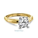 Four Prong Round Pre-Set Diamond Solitaire Ring In 18K Yellow Gold ( Color H , Clarity SI2 ) (1.00 ct. t.w.)
