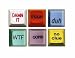 Novelty Computer Keys (6 pack) - WTF Key, Damn It Button, Curse Key, Duh Button, OOPS Key and No Clue Key