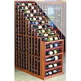 Waterfall Wine Rack (Unfinished Redwood) (72H x 41 3/16W x 27D)