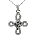 Sterling Silver Celtic Cross Infiinity Pendant with 18 inch Cable Chain