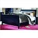 870 Series Sleigh Leather Bed in Black Merlot Size: Eastern King
