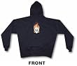 FIRE SKULL logo Men's Hoodie Sweat Shirt Small thru 4XL