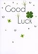 Good Luck Card - Finished with Green Foil & Hand Finished with Green Glitter
