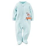 Carter's （カーターズ） :: ロンパース カバーオール 長袖 足つき 男の子 綿100% :: Cotton Zip-Up Sleep & Play :: NB (50-55cm) :: 3