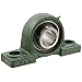 UCP206-18 Pillow Block Mounted Bearing, 2 Bolt, 1-1/8" Inside Diameter, Set screw Lock, Cast Iron, Inch