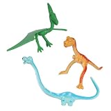 One Dozen 'Fun Toys' Bendable Dinosaurs: T-Rex, Brachiosaurus and Pteranadons - 3.25 to 7.75 inches longIMAGE