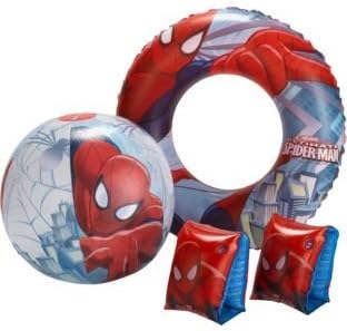 Kids Children Boys Disney Spider-Man Swim and Inflatable Beach Outdoor Swimming rubber ring, armbands and beach ball, Set by Pick &amp; Pay Wholesaler