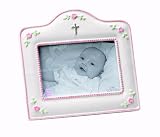 Russ Berrie Small Blessings Frame with Cross Icon, Pink