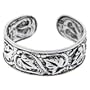 925 Sterling Silver Ivy Oxidized Toe Ring