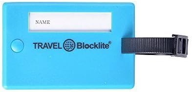 Blocklite Luggage Baggage Tag Tags Travel Info Card SW8039 Blue