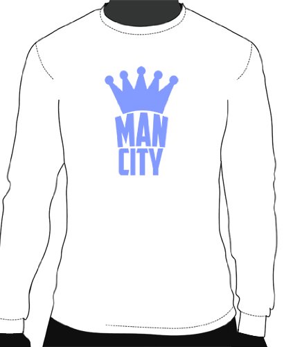 Manchester City: Champions Crown Printed Soccer Long Sleeve Tee
