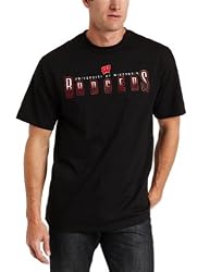 Wisconsin Badgers Short Sleeve Tee Shirt, Black