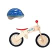 Diggin Active Skuut Wooden Balance Bike with Razor V9 Toddler Helmet Light Blue