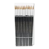 Charles Leonard Camel Hair Paintbrushes, #10, Hair Length 15/16, Pack Of 12