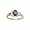 14K Yellow Gold 0.04 ct. Diamond and 7 x 5 MM Oval Shaped Amethyst Ring