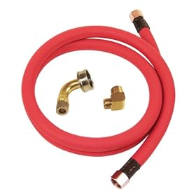 Whirlpool W10278627RP Universal Dishwasher Hose Kit, 6 Foot