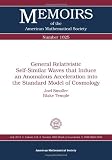 General relativistic self-similar waves that induce an anomalous acceleration into the standard model of cosmology