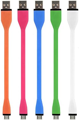 POLOBANDS Bendy & Durable Short Micro USB Charging Cable - Perfect for Android Phones, External Battery Chargers, Power Banks & Portable Power Packs - 14 Inch - Green