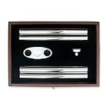 IMAGE OF Rebel Steel Flask Set W/ Flask, Cigar Holder/cutter