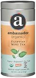 Ambassador Organics Biodynamic Egyptian Mint Tea, Whole-leaf Loose, 1.45 Ounce Tins (Pack of 2)