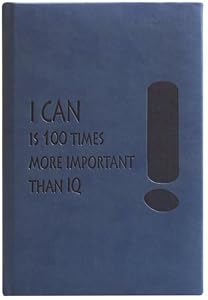 Quoted "I CAN" Journal, Lined Pages, Fully Embossed, Hard Cover, 6x8"