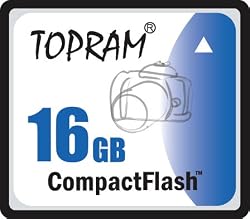 Topram 16GB Compact Flash CF Card for Nikon, Canon, Sony Digital Camera