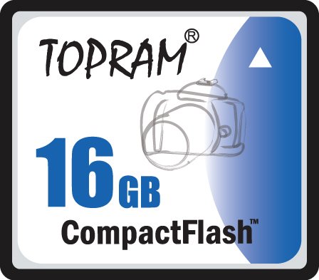 Topram TRCF16G16GB Compact Flash Card for Nikon, Canon, Sony Digital Camera