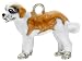 St. Bernard Dog Enameled Keychain - 5 Charms