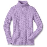 Cashmere Turtleneck Sweater (Regular M Heather Lilac)