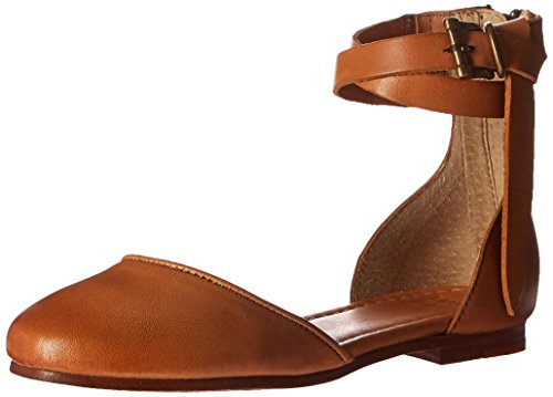 FRYE Women's Carson Knotted Ballet Flat, Tan Polished Stonewash, 8.5 M US