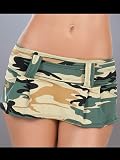 Sexy Camouflage Mini Skirt With Belt - SMALL/MEDIUM