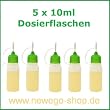 5 x 10ml Dosierflaschen mit Dosiernadel Ideal zum bef�llen von eGo-T ,Depots