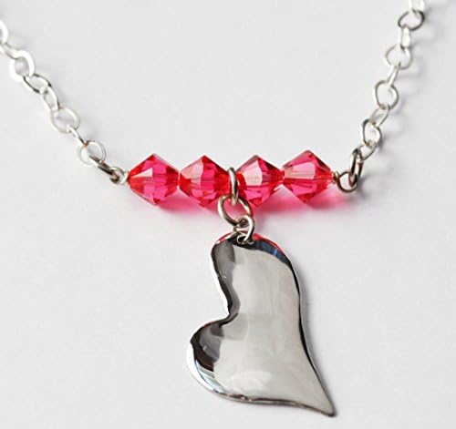 Silver Heart Bar Necklace