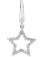 14K White Gold Diamond Star Charm - 0.16 Ct. -- LIFETIME WARRANTY