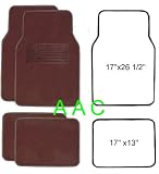 A Set of 4 Universal Fit Plush Carpet Floor Mats for Cars -Burgundy