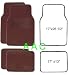 A Set of 4 Universal Fit Plush Carpet Floor Mats for Cars -Burgundy