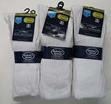 Diabetic Socks, Ultra Light, 12pair, Crew/White Size 10-13