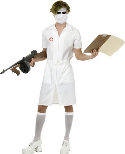  Adult Joker Nurse Halloween Costume (Size Large)
