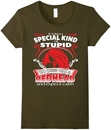 Women's Redhead Shirts It Takes A Special Kind of Redhead T Shirt XL Olive