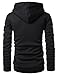 LOCALMODE Men's Stylish Pullover Funnel Collar Fleece Hoodie Sweatshirt Black M
