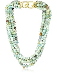 Kenneth Jay Lane 8 Row Jade Bead Necklace